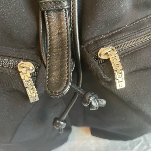 Cobo International Nylon & Leather Drawstring Backpack - Picture 3 of 11